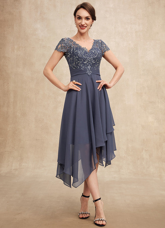 Robe Asymétrique Mousseline Fleurie - gallery 1
