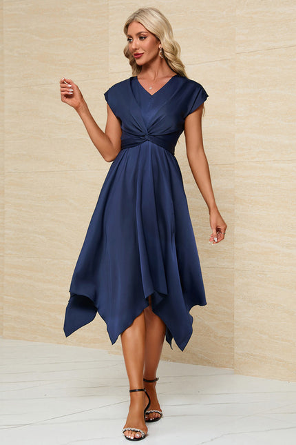 Robe Asymétrique Vaporeuse Satinée - gallery 5