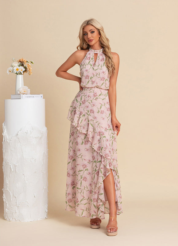 Robe Asymetrique A Volant - gallery 1