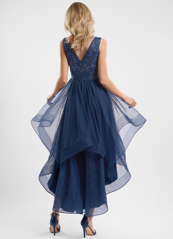 Robe Asymétrique Cocktail Scintillante - gallery 4