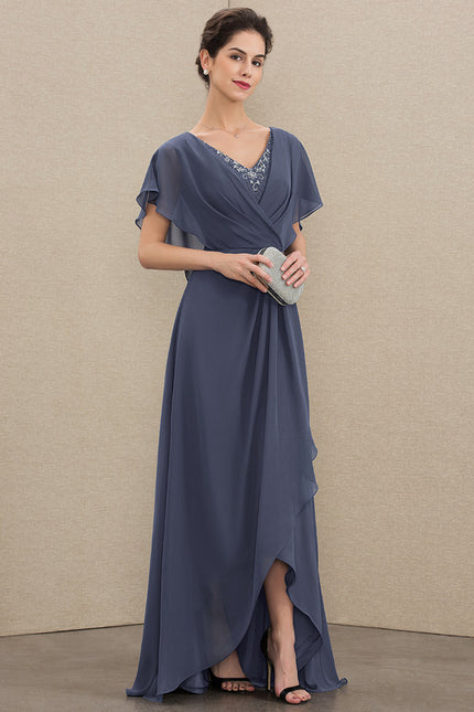 Robe Asymétrique Élégance Flottante Nocturne - gallery 2