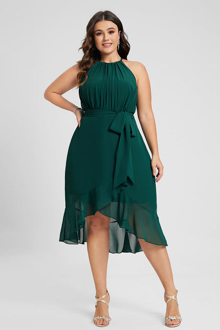 Robe Asymétrique Flottante Émeraude - gallery 9