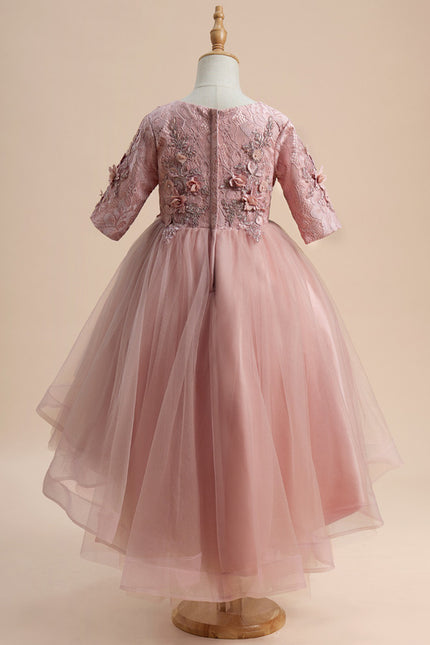 Robe Asymétrique Tulle Fleurie - gallery 1