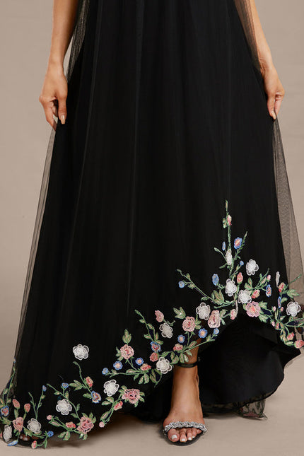 Robe Trapèze Asymétrique Fleurie - gallery 6