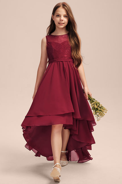 Robe Asymétrique Bordeau Évasée - gallery 7
