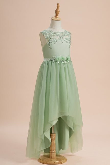 Robe Asymétrique Enfant Tulle Floral - gallery 2