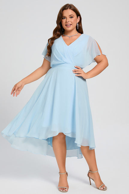 Robe Asymétrique Fluide Vert Pâle - gallery 6
