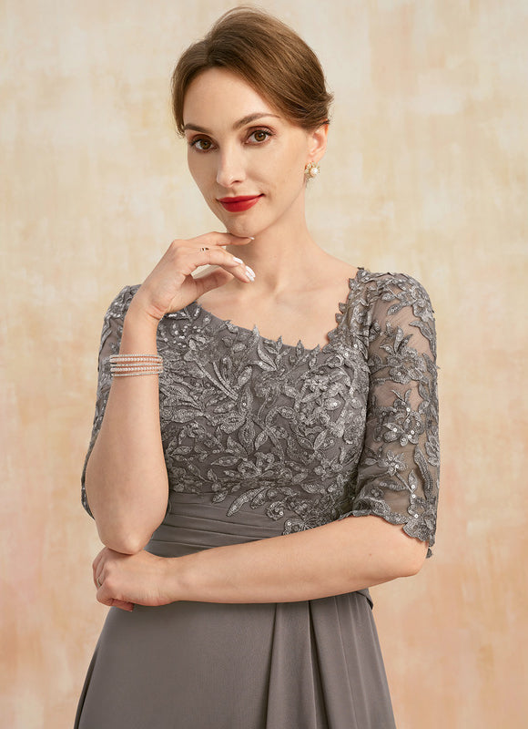 Robe De Soirée Asymétrique Grande Taille - gallery 1