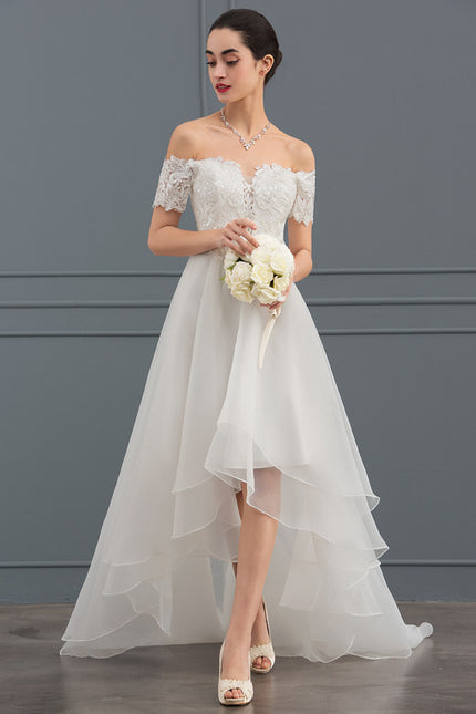 Robe Asymétrique Organza Étoilée