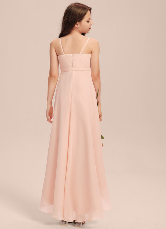 Robe Asymétrique Flottante Beige - gallery 4