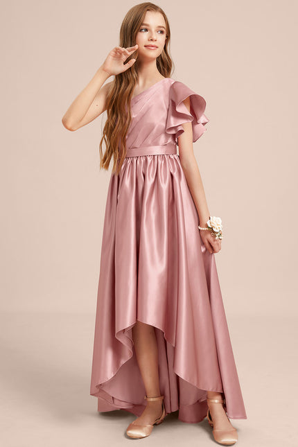Robe Asymétrique Satin Lilas - gallery 1