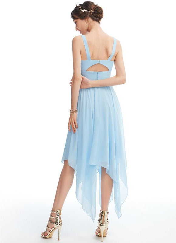 Robe Asymétrique Fluide Vert Pâle - gallery 3