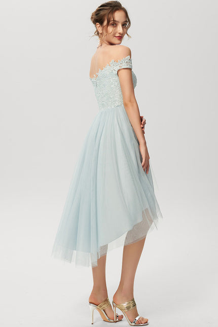Robe Asymétrique Tulle Ciel - gallery 4