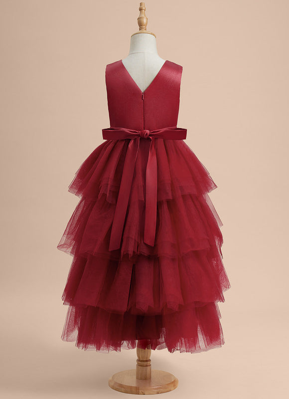 Robe Asymétrique Tulle Volante - gallery 1