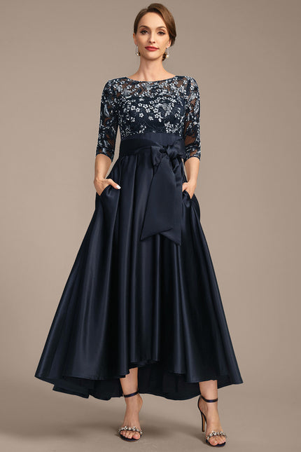 Robe Asymétrique Satinée Florale