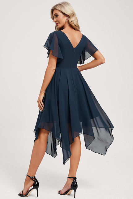 Robe Asymétrique Fluide Vert Pâle - gallery 4