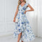 Robe Asymétrique Fleurie Midi