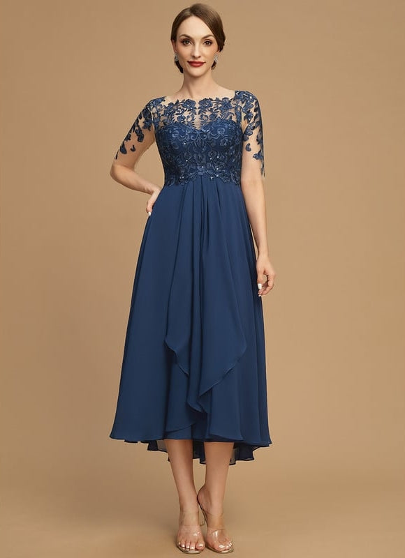 Robe Asymétrique Envoûtante Élégante - gallery 1
