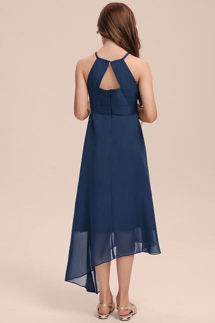 Robe Asymétrique Bleu Cobalt Fluide - gallery 2