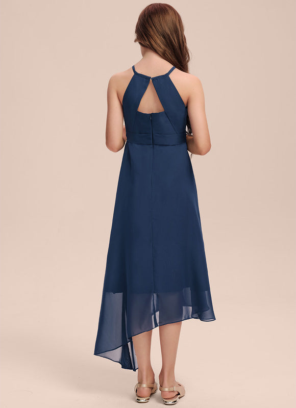 Robe Asymétrique Bleu Cobalt Fluide - gallery 2