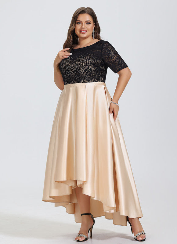 Robe Asymétrique Asymétrique Écrue - gallery 9