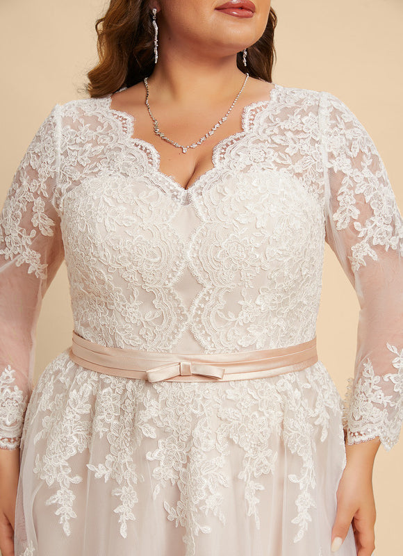 Robe Asymétrique Dentelle Champêtre - gallery 8