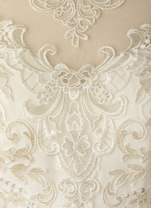 Robe Asymétrique Nuptiale Scintillante - gallery 3