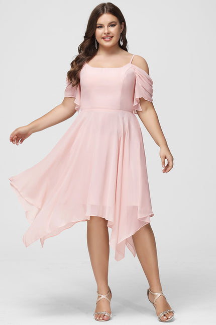 Robe Asymétrique Col Carré Aérienne - gallery 8