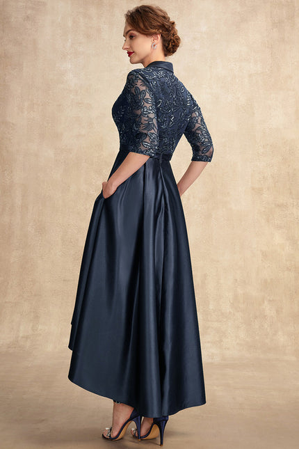 Robe Asymétrique Satinée Nuit - gallery 6