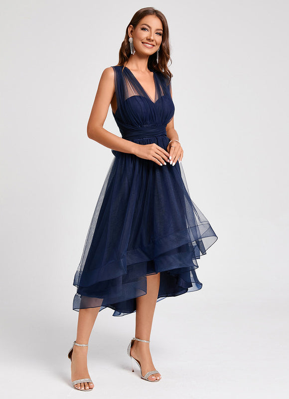 Robe Asymétrique Tulle Chic - gallery 3