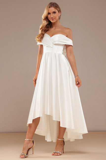 Robe Asymétrique Satinée Moderne - gallery 6