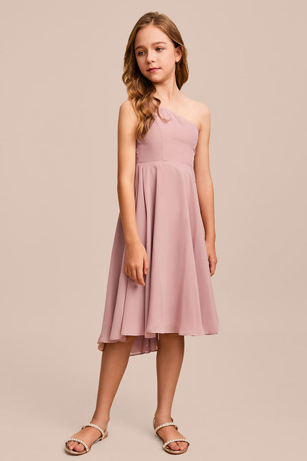 Robe Asymétrique En Mousseline Légère - gallery 2