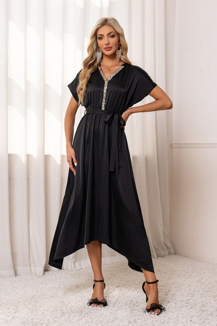 Robe Asymétrique Noire Chic - gallery 2