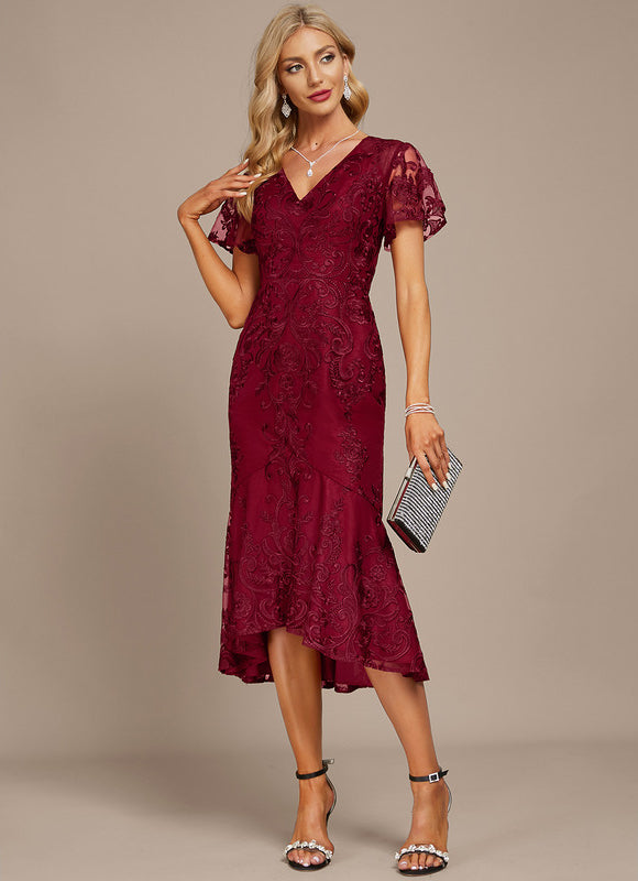 Robe Asymétrique Luxe Bordée - gallery 2
