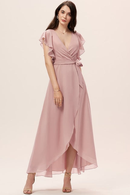 Robe Asymétrique Fluide Vert Pâle - gallery 1
