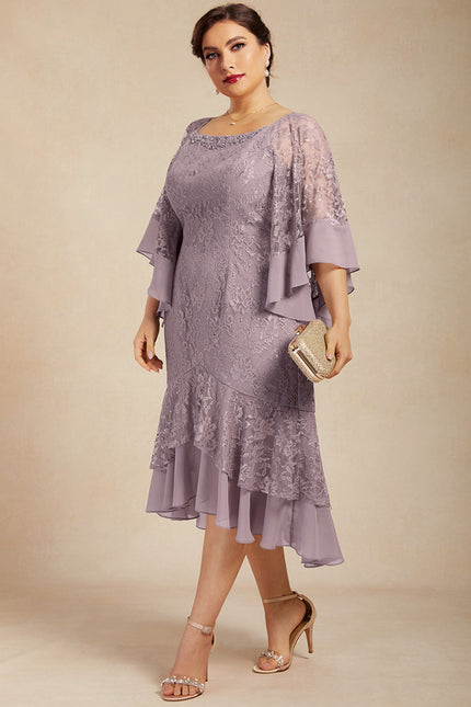 Robe Asymétrique Mère Mariée Chic - gallery 8
