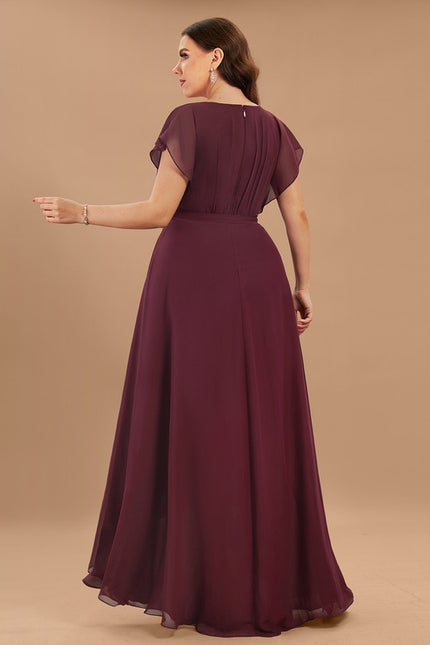Robe Asymétrique Fluide À Volants - gallery 9