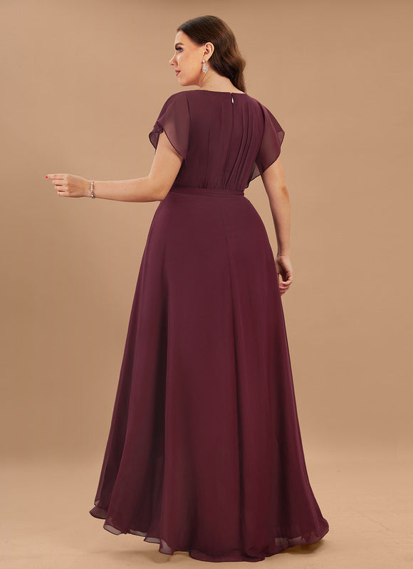 Robe Asymétrique Fluide À Volants - gallery 9