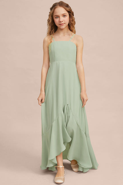 Robe Asymétrique Évasée Vert Deau