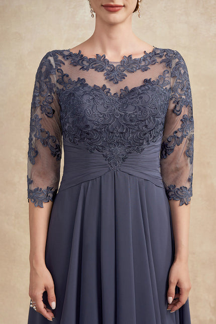 Robe Asymétrique Dentelle Lavande - gallery 1