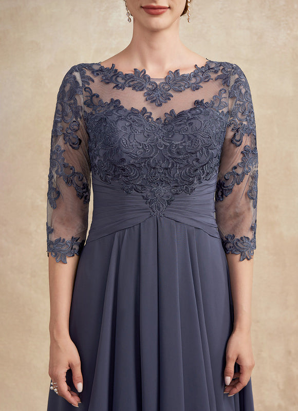 Robe Asymétrique Dentelle Lavande - gallery 1