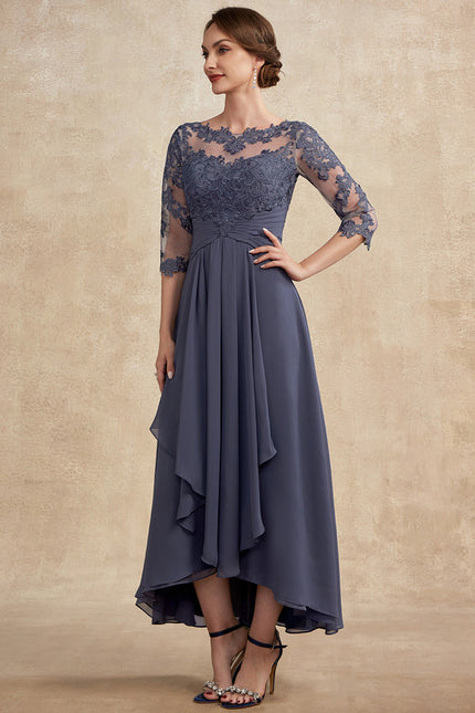 Robe Asymétrique Dentelle Lavande - gallery 4