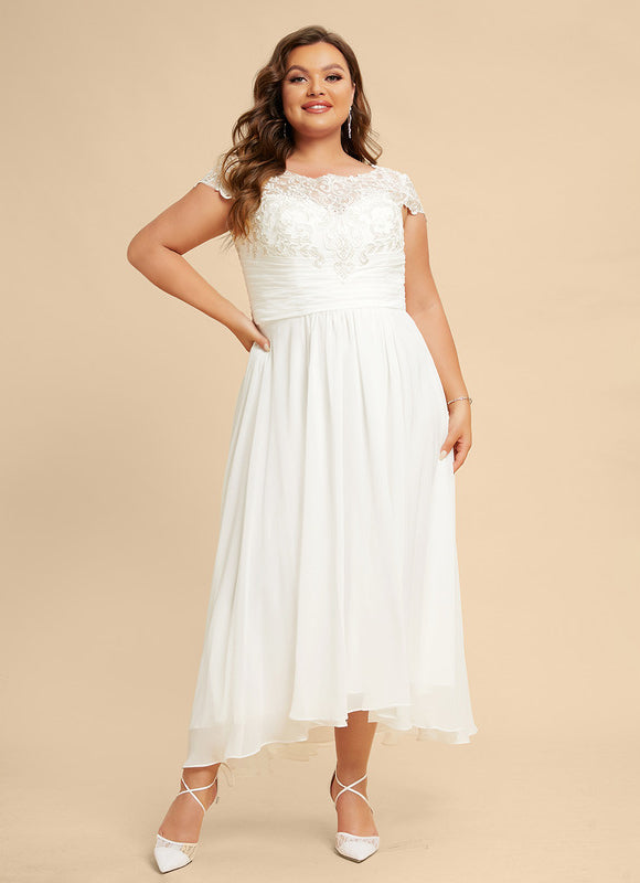 Robe Asymétrique Blanche Fluide - gallery 7