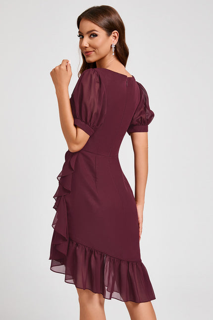 Robe Asymétrique Fluide Grisâtre - gallery 5