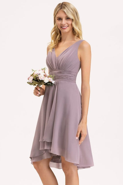 Robe Asymétrique Fluide Vert Pâle - gallery 2