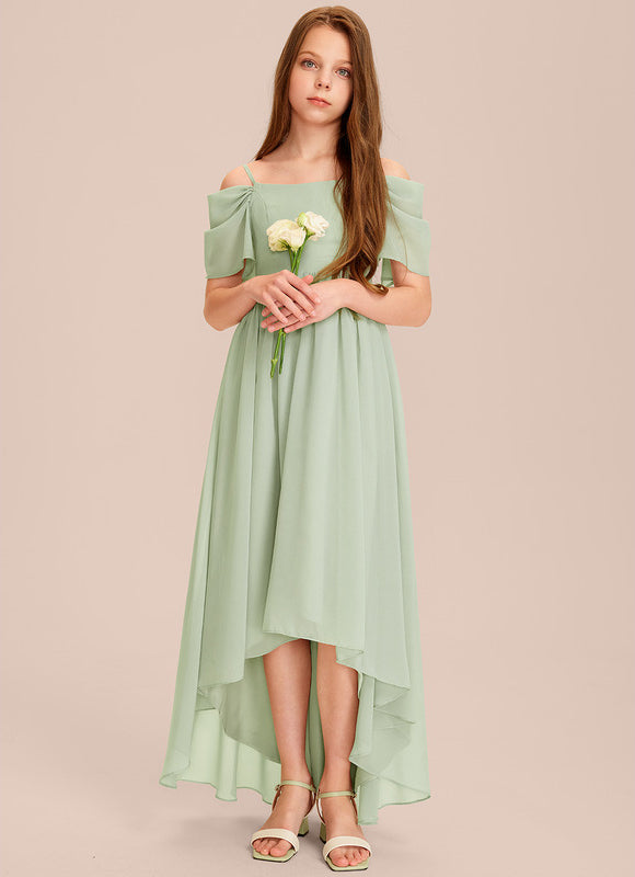 Robe Asymétrique Asymétrique Vert Pâle - gallery 2