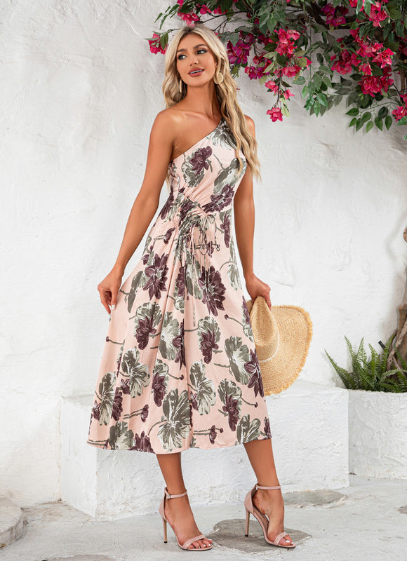Robe Asymétrique Fleurie Douce - gallery 5