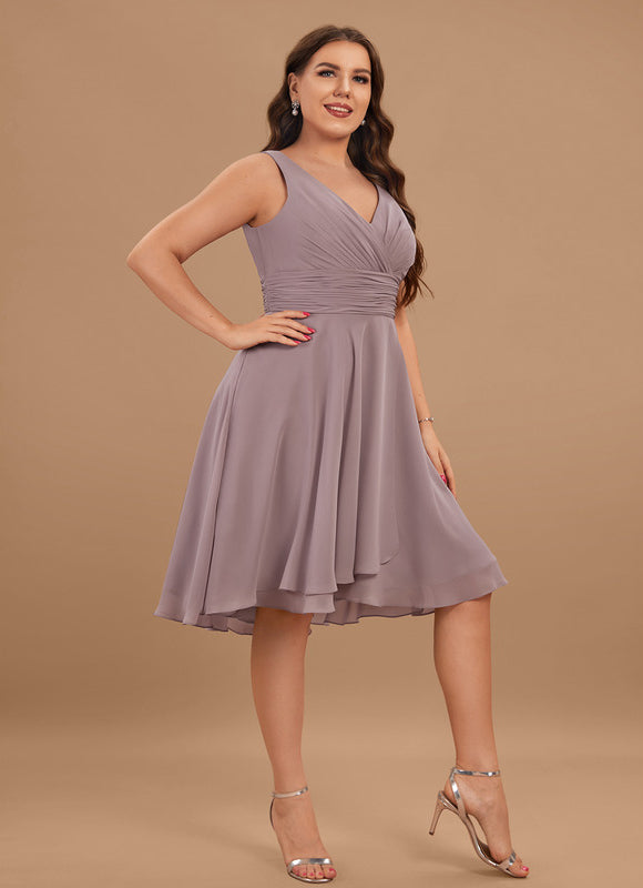 Robe Asymétrique Fluide Vert Pâle - gallery 9