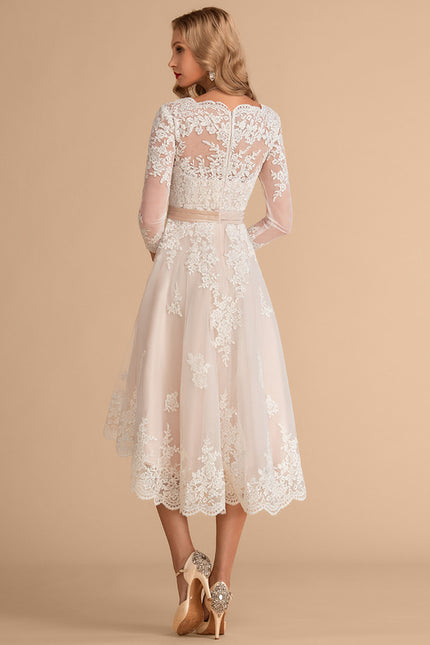 Robe Asymétrique Dentelle Champêtre - gallery 1