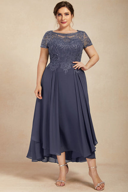 Robe Grande Taille Asymétrique - gallery 7